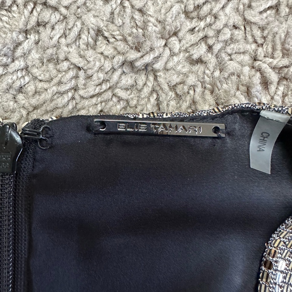 Elie Tahari Sequin Twist Cocktail Dress - Picture 10 of 13